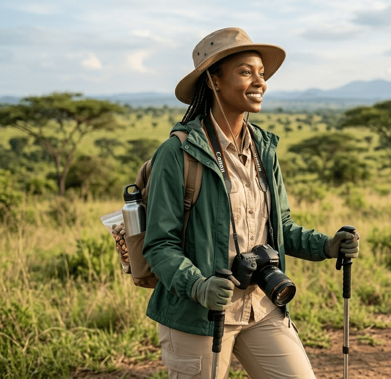 dressed for a safari