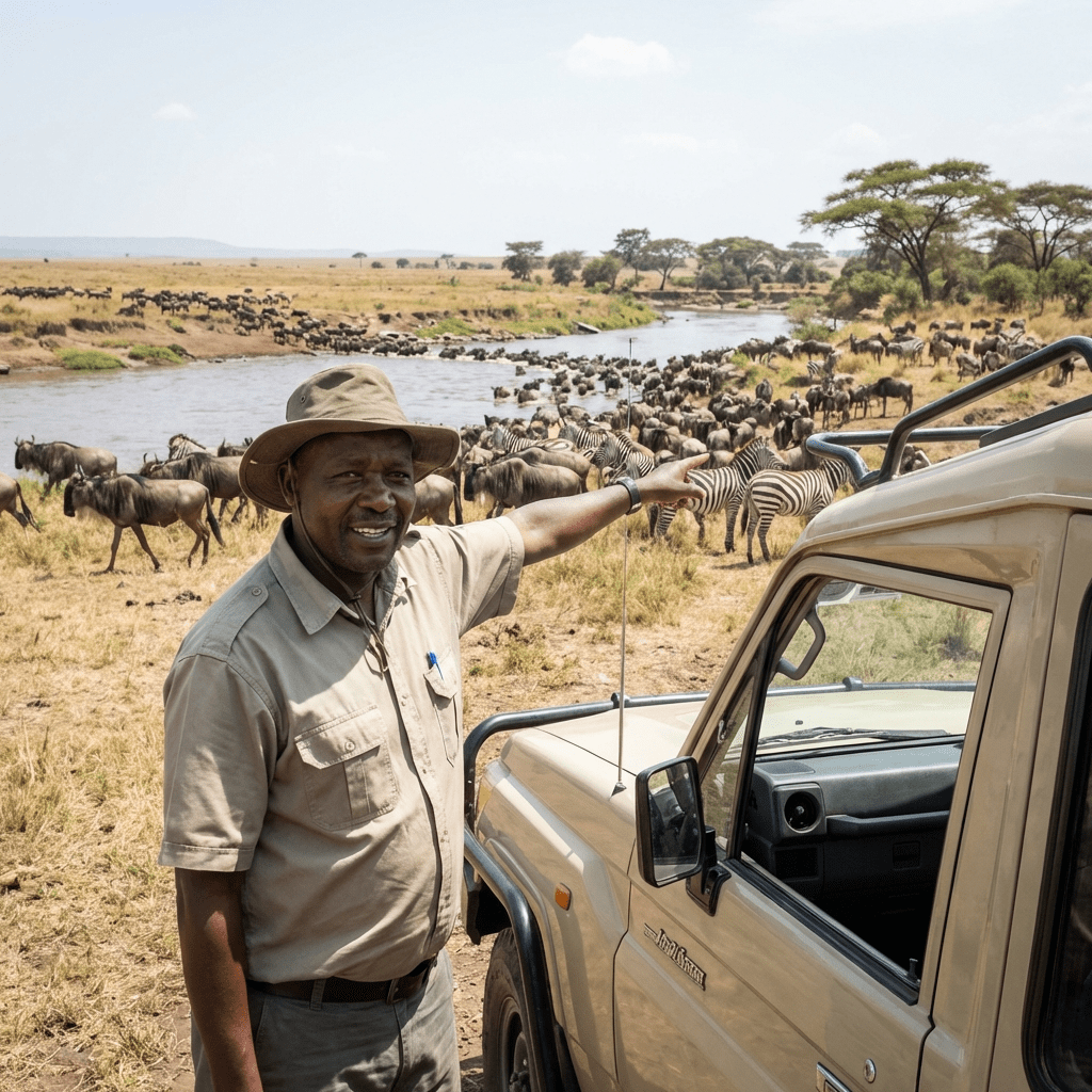 Game drive in Masai Mara National Reserve Kenya