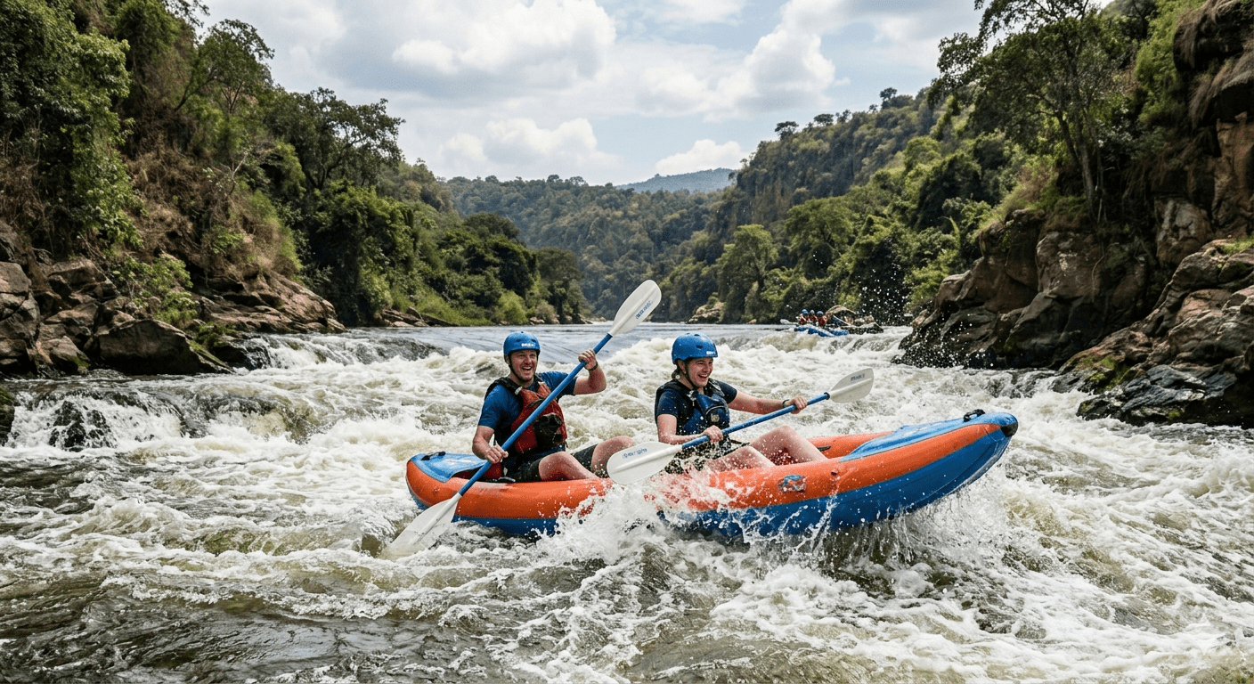 Kayaking on the River Nile Uganda