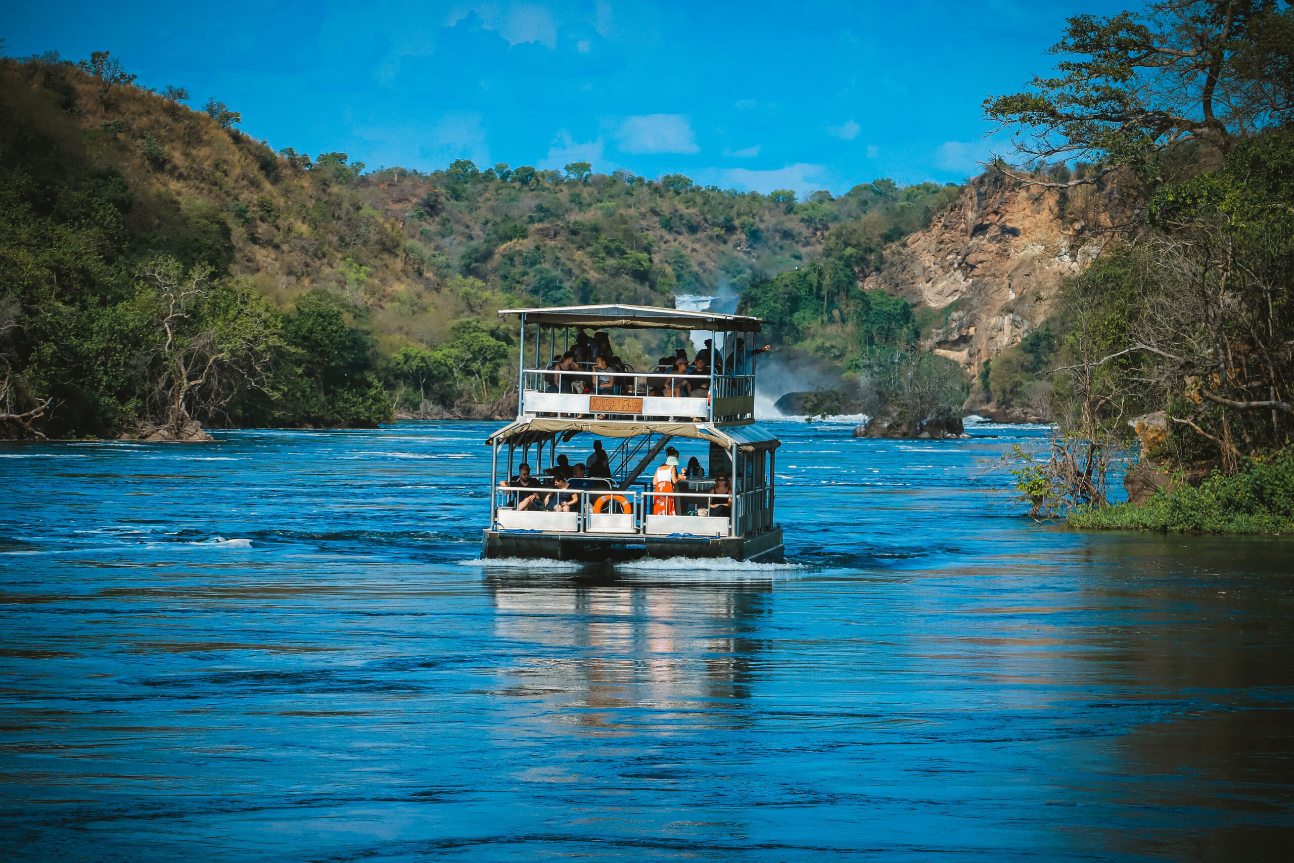 murchison boat at bottom of the falls