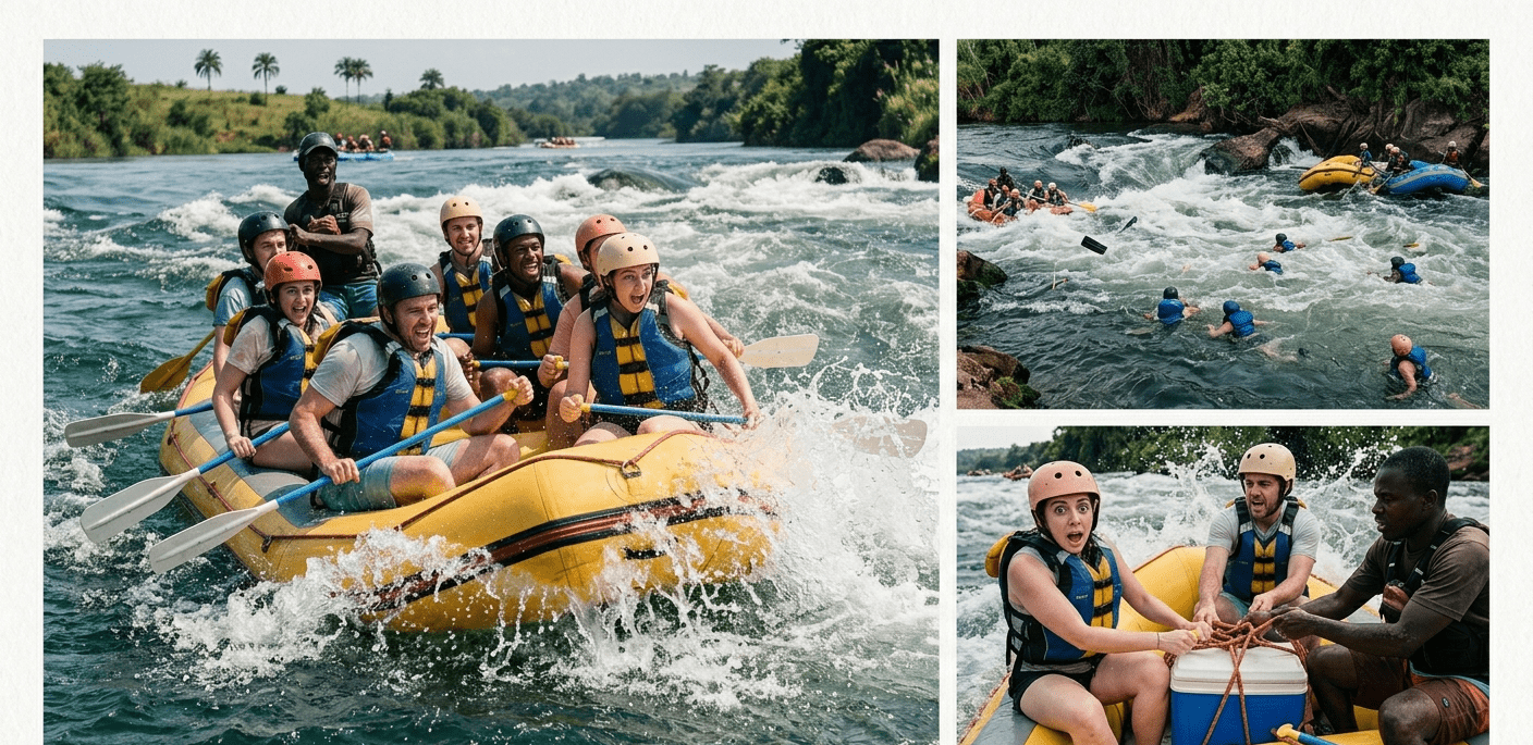 White water rafting River Nile Jinja Uganda