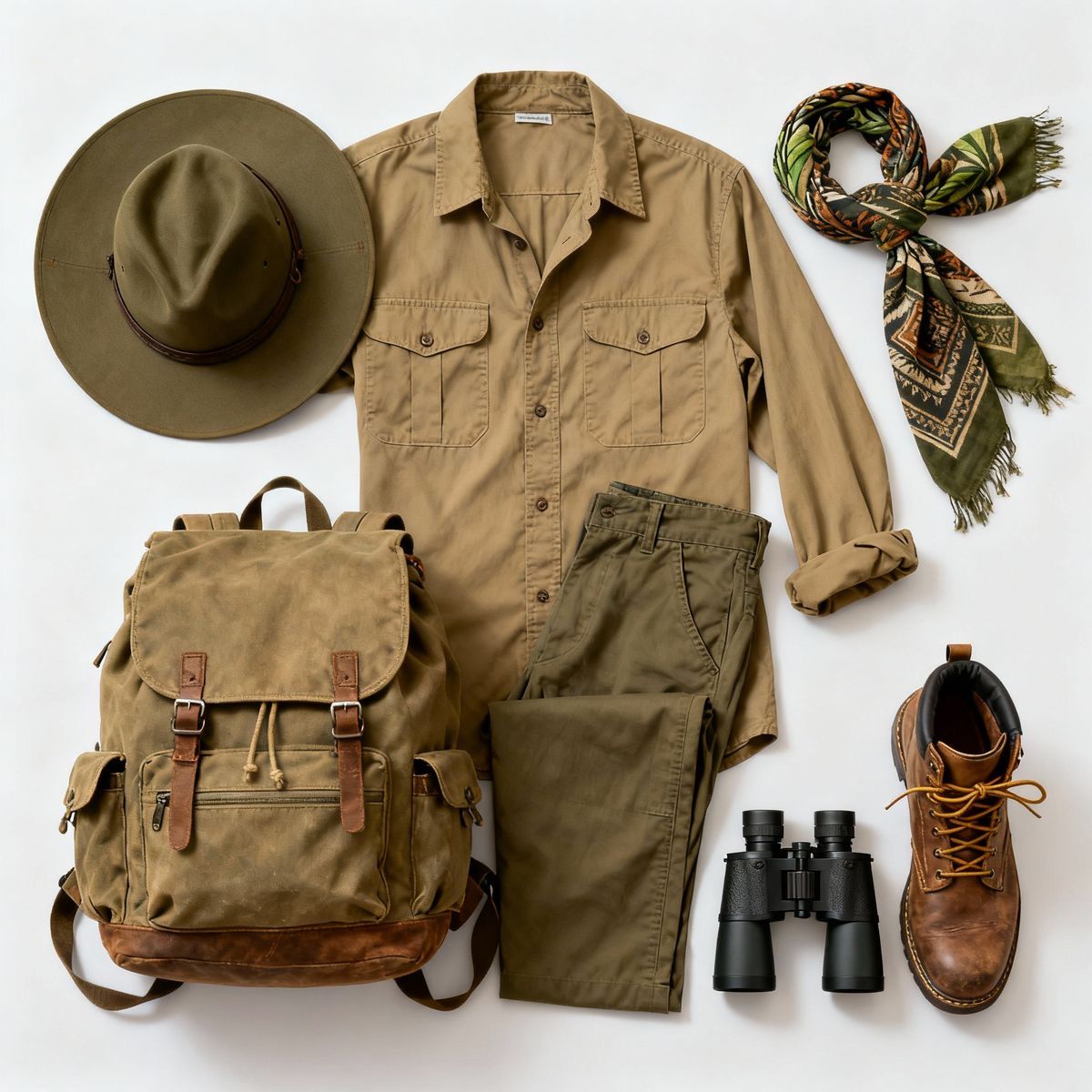 Safari shirt in earth tones — recommended safari clothing