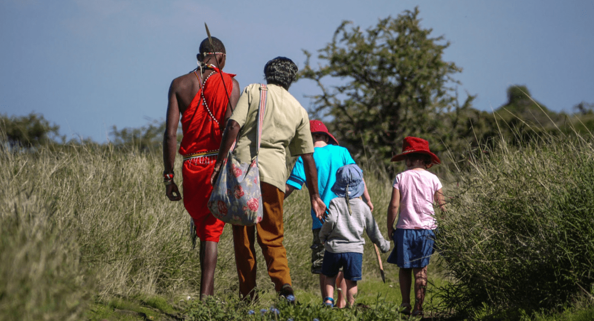 Kids on a nature walk in burundi