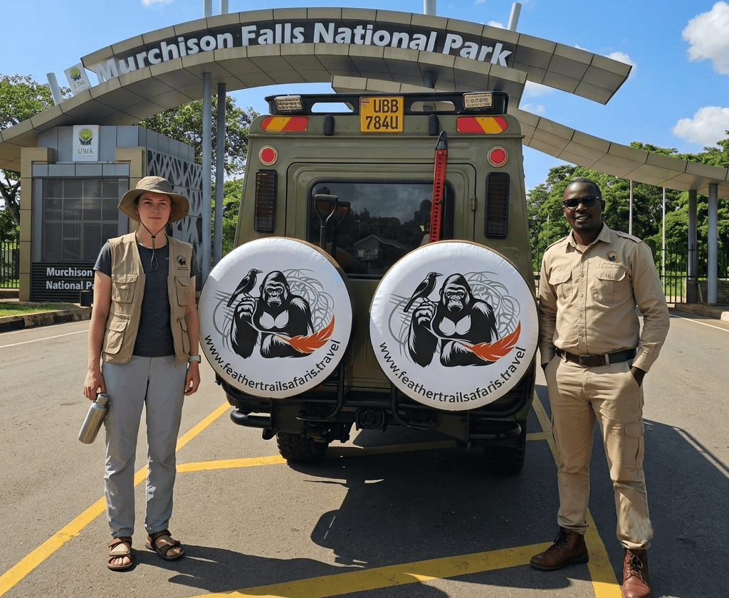Solo traveler on a tour in Uganda